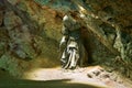 Statue of Mother Shipton`s cave in Knaresborough Royalty Free Stock Photo